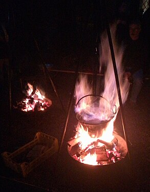 Mulled wine on the brazier