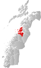 Location of the municipality in the province of Nordland