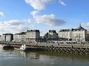 Le quai de la Fosse à Nantes, avec ses maisons de négociants