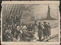 New York - Welcome to the land of freedom - An ocean steamer passing the Statue of Liberty- Scene on the steerage deck - from a sketch by a staff artist. LCCN97502086.tif