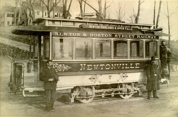 Newtonville trolley, around the turn of the 20th century