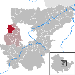 Tidigare läge för kommunen Niederzimmern i Landkreis Weimarer Land
