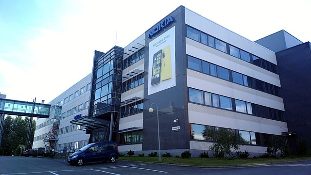 An office building of Nokia Corporation in Hervanta, Tampere, Finland