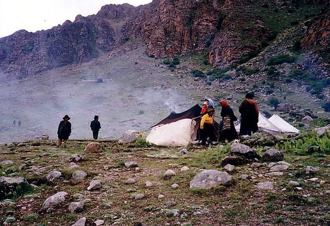 Nomadic camp near Tsurphu Monastery Nomad camp above Tsurphu Gompa 2.JPG