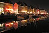 The Nyhavn canal at night