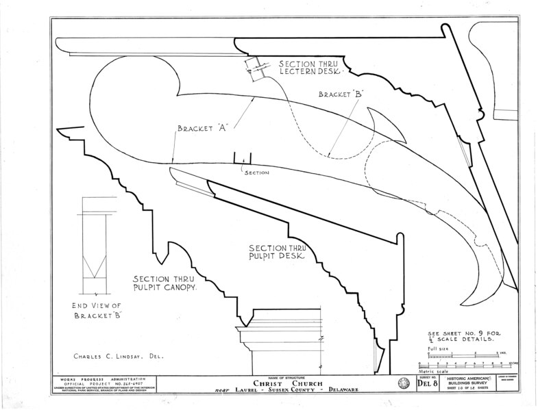 File:Old Christ Church, State Roads 465 and 465-A, Laurel, Sussex County, DE HABS DEL,3-LAU.V,1- (sheet 10 of 12).tif