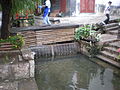 A section of canal near the Blue Papaya Italian Restaurant in the Old Town of Lijiang, Yunnan.