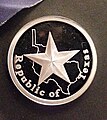 Republic of Texas troy ounce silver coin with a face value of fifty