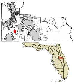 Florida shtatining Orange okrugidagi Bay Hillning joylashishi.