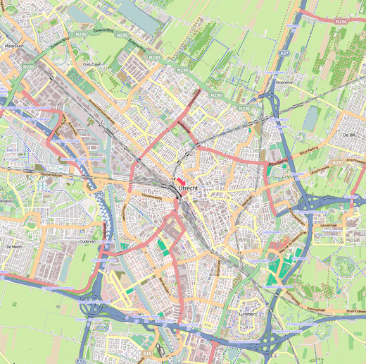 Kaart van Utrecht op 1 januari 2011