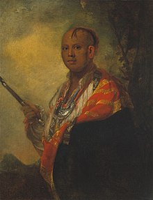 Portrait of Chief Ostenaco in 1762, by Joshua Reynolds. Ostenacopainting.jpg
