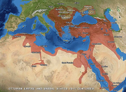 توسع الخلافة العثمانية في أوروبا وفي الجهات الأخرى