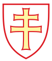 red-white shield with red-gold cross