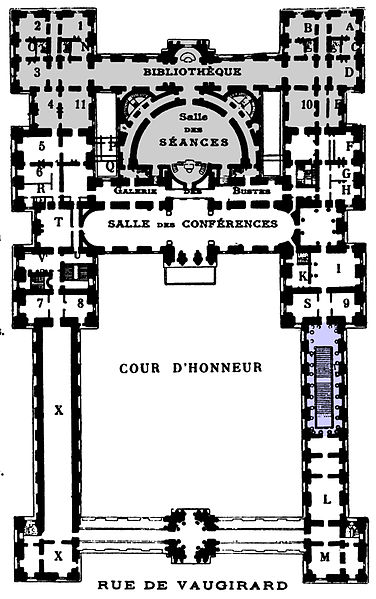 File:Palais du Luxembourg plan 1904 - Hustin 1904 p86 - Google Books (cropped, marked).jpg