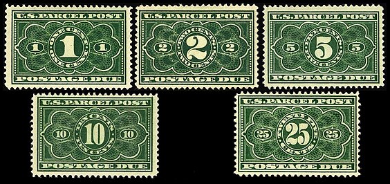 U S STAMPS Q1 THRU Q-12 1913 PARCEL POST STAMPS (X77) SLWM USED