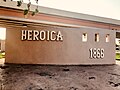 Monument displaying year when the city was declared "Heroic"