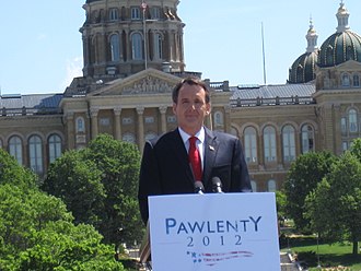 Pawlenty formally launched his official campaign on May 23 in Iowa Pawlenty campaign kickoff in Des Moines 014 (5752169363).jpg