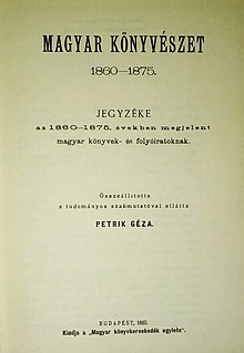 Az 1860 és 1875 közötti időszakot feldolgozó kötet címlapja