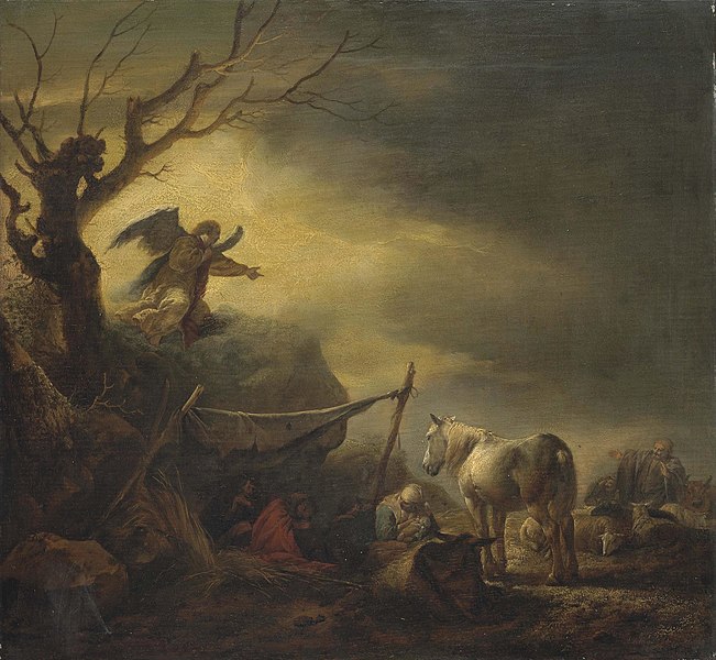 File:Philips Wouwerman - Annunciation to the Shepherds, Christies 5155159.jpg