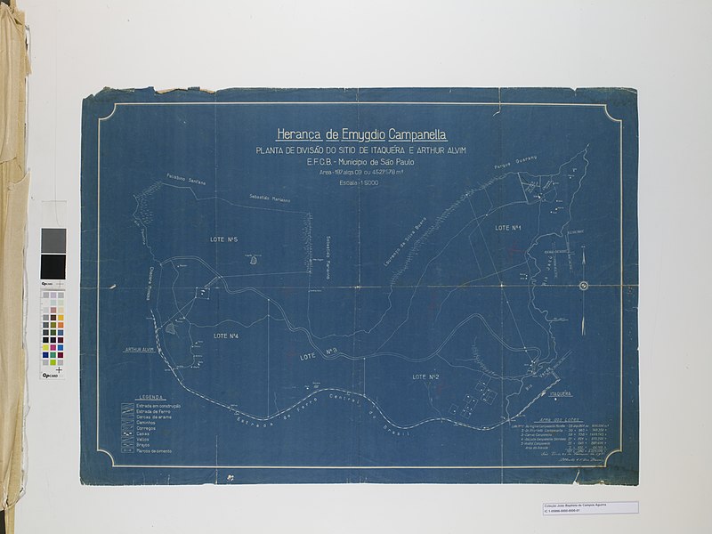 File:Planta da Divisão do Msítio de Itaquéra e Arthur Alvim - 1, Acervo do Museu Paulista da USP.jpg