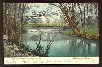 PostcardQuinniipiacRiverBridgeWallingfordCT1907.jpg