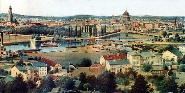 The Havel bridge in Potsdam in 1871