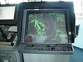 ワシントン大学の調査船の操舵室のレーダーモニター（2008年）