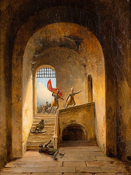 File:Renoux--battle in castle--1826.jpg