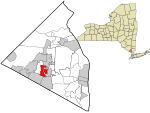 Rockland County New York incorporated and unincorporated areas Monsey highlighted.svg
