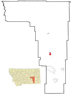 Rosebud County Montana Incorporated and Unincorporated areas Colstrip Highlighted.svg