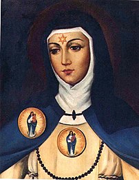 Beatriz de Silva, zakladatelka v patnáctém století řádu Neposkvrněného početí, jehož členové jsou známí jako konceptionisté.