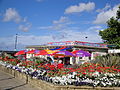 "Delicious Cafe", a cafe on the Esplanade, Ryde, Isle of Wight, busy on a sunny day in September 2011.