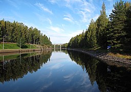Saima kanal vid Villmanstrand i Finland.