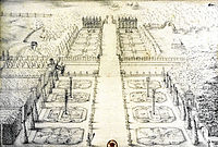 Parterre van het Branicki Paleis in Białystok, rond 1750