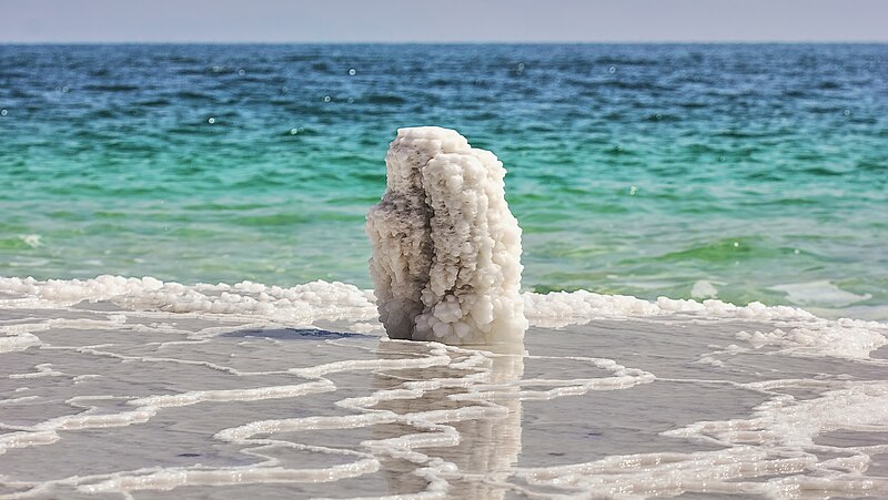 File:Salt pillar at the Dead Sea, Israel (35253925685).jpg