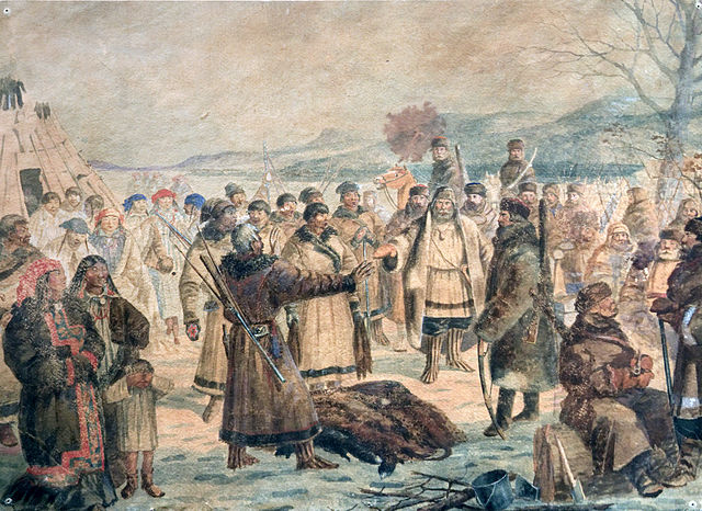 Cossacks collecting yasak in Siberia