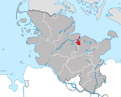 Elhelyezkedése Schleswig-Holstein térképén