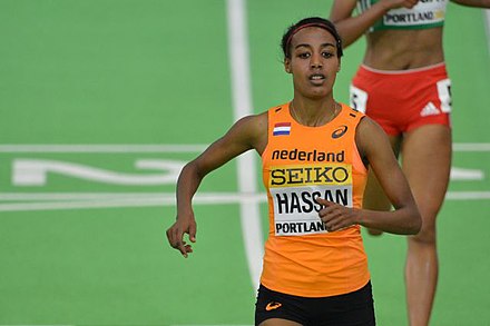 Hassan lors des championnats du monde en salle 2016.