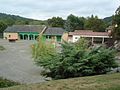 Foyer rural - salle des fêtes et école municipale. Sombrun, Hautes-Pyrénées. France.