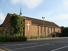 St Christopher's Church St. Christopher's church and a supermarket car park - geograph.org.uk - 1379680.jpg