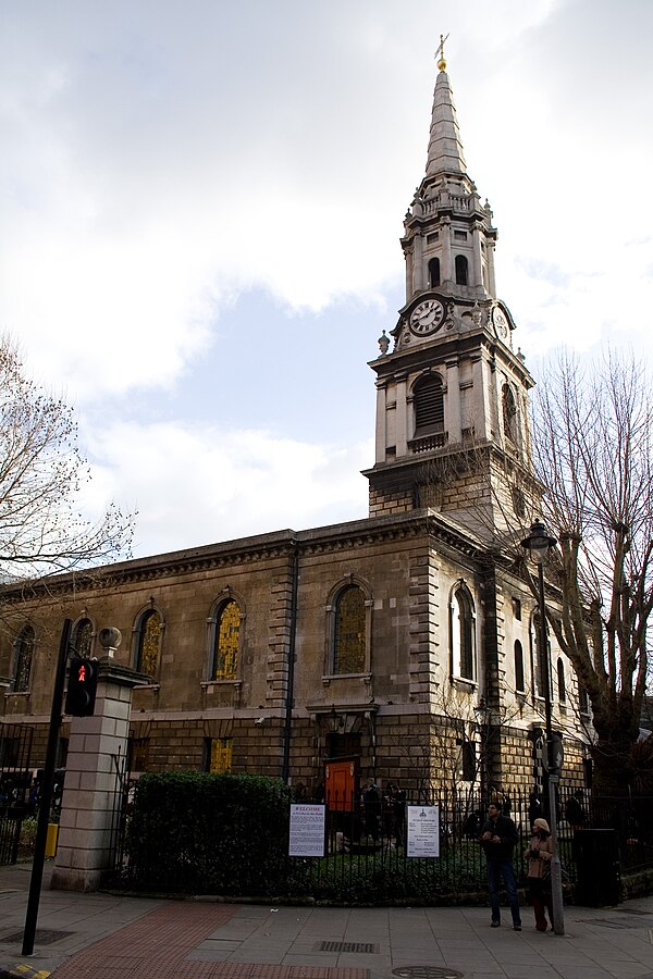 St Giles, Camden, where Cope was baptised