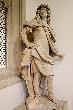 Staty av Artus Quellinus III föreställande Karl II i Guildhall i London.