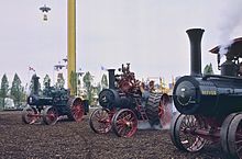 A Reeves-built steam tractor (at far right) being exhibited with other steam tractors at Expo 86 Steam tractors at Expo 86 - 1.jpg