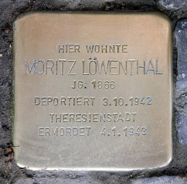 File:Stolperstein Detmolder Str 4 (Wilmd) Moritz Löwenthal2.jpg