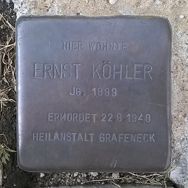 File:Stolperstein Ernst Koehler S-Hedelfingen 20190923 170744.jpg