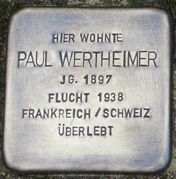 File:Stolperstein Paul Wertheimer Kehl.jpg