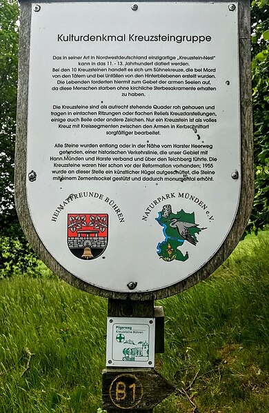 File:Stone cross, penitence cross, monument in Bühren, district Göttingen 01.jpg