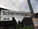 Street sign Schlehenbogen (Flensburg-Mürwik residential area at the Fördewald May 2016), picture 03.jpg