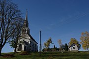 Strážná, kostel sv. Isidora s hřbitovem