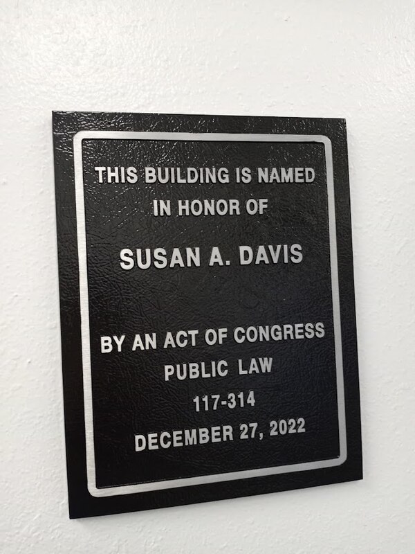 Image: Susan A. Davis Post Office plaque